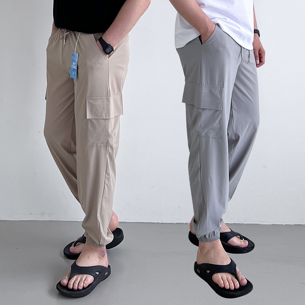 1+1 아이스조거팬츠 남성냉장고바지 여름건빵바지 카고바지 - 상품 이미지