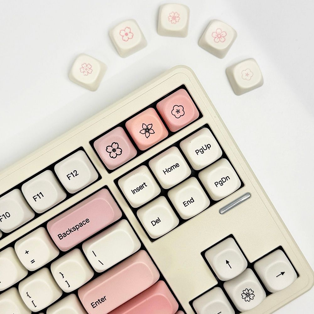 사오파오 페일블라썸 한글키캡 MOA 자체제작 핑크 (132키) 키케이션