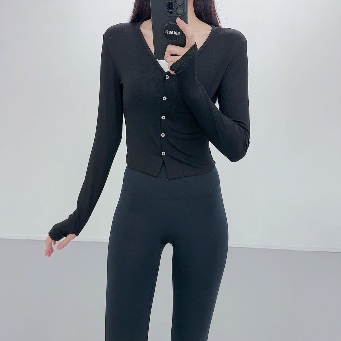 필라테스복 필라테스가디건 여성 요가복 필라테스복장 상의 애슬레저 - 상세 이미지 4