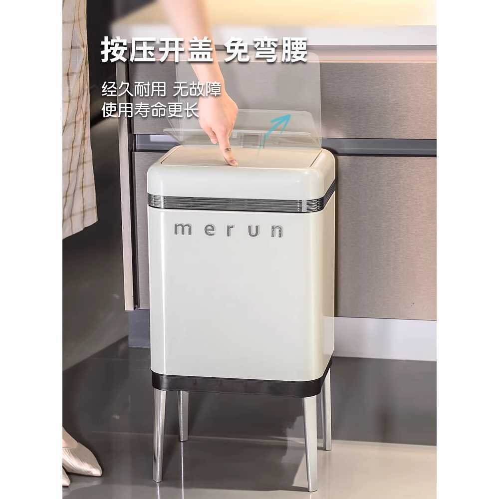 높은 쓰레기통 스텐 다리 스탠드 거실 뚜껑 대용량 - 상세 이미지 3
