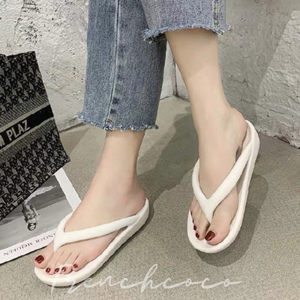 프렌치코코 플리플랍 쪼리 슬리퍼 비치룩 푹신 여름 신발