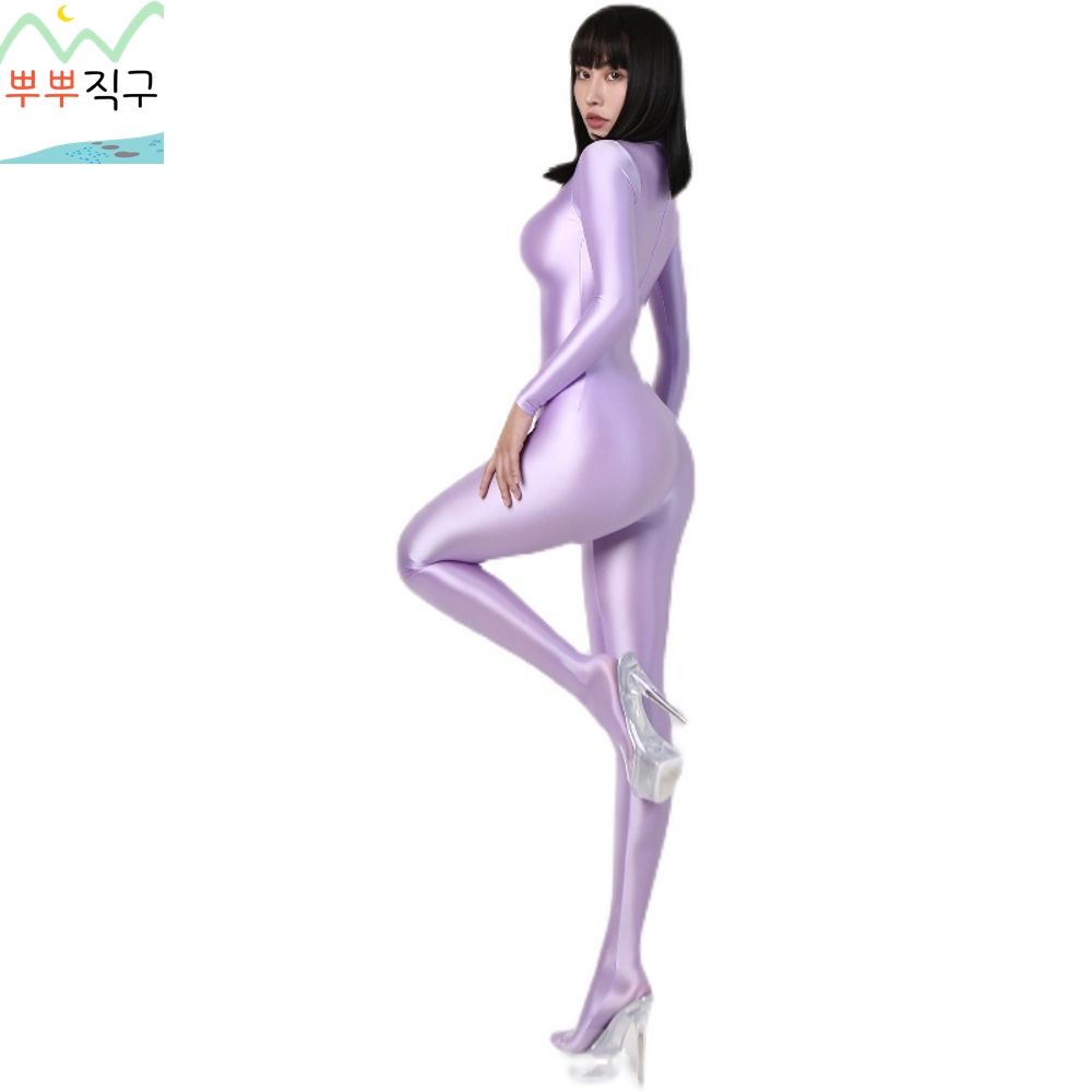 전신 레깅스 타이즈 전신 유광 올인원 스포츠 스타킹 슈트 - 상품 이미지