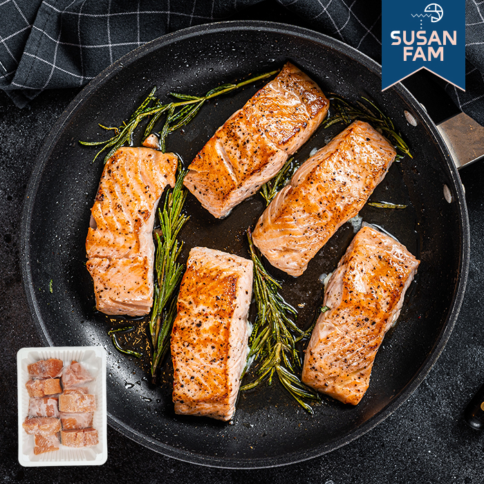 연어포션 스테이크 1kg 연어구이용