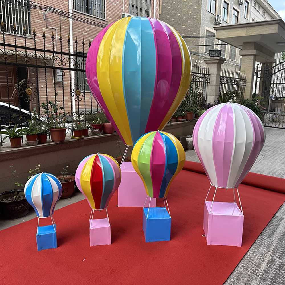 대형 열기구 야외 조형물 공원 인테리어 모형 소품 200cm - 상세 이미지 5