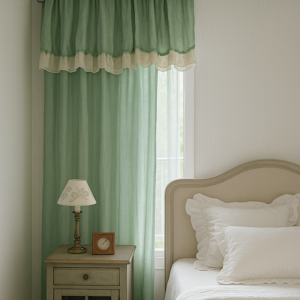 디뮤어 발레 민트 린넨커튼 140x240cm