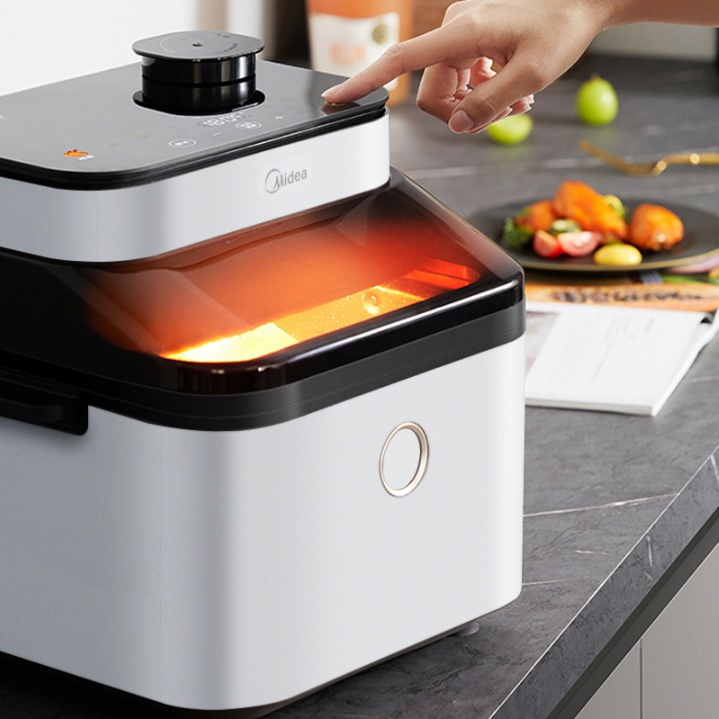 저소음 가정용 스팀에어프라이어 생선 치킨 채소 요거트 고구마 에어프라이기