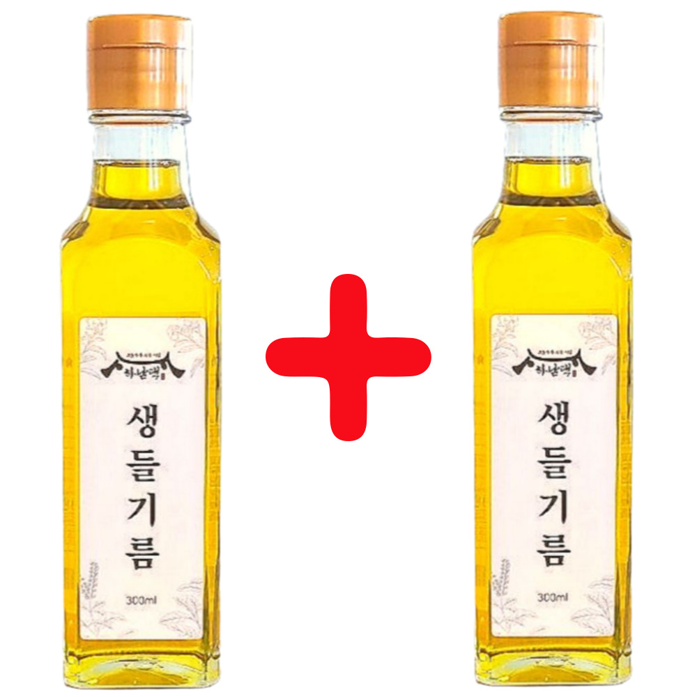1+1 하남댁 저온압착 생들기름 300ml 통들깨 들깨기름 냉압착