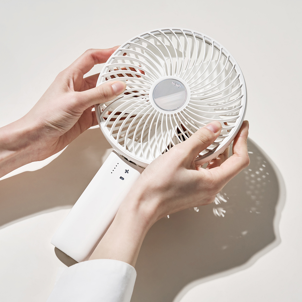 프롬비 윈드스핀 빅팬 무선 폴더블 휴대용 선풍기 FB150 스노우화이트