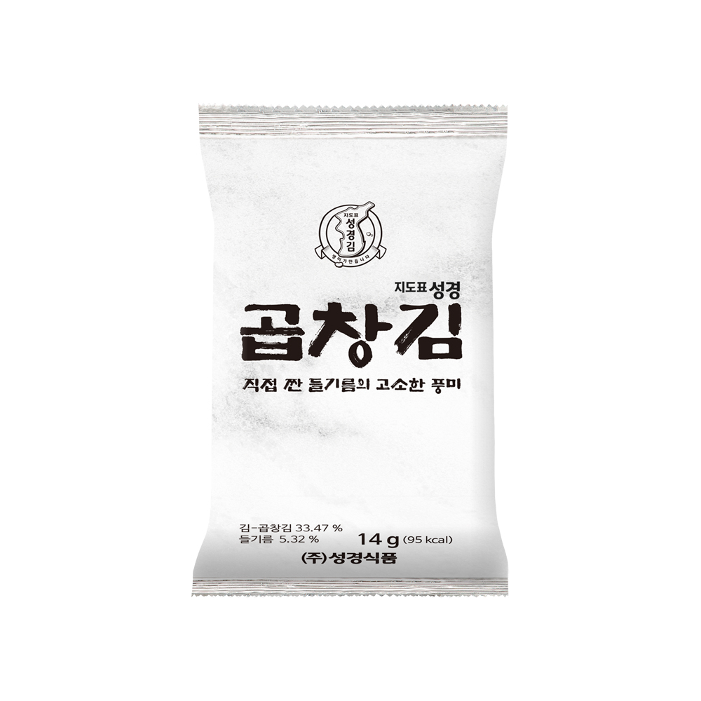 [성경김본사] 프리미엄 곱창김 도시락김(20매) 14g, 1개