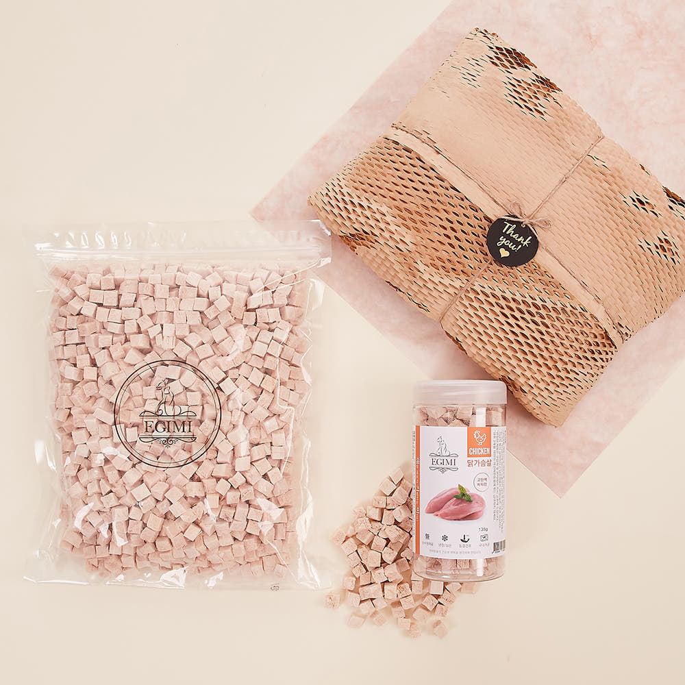 국내산 치킨트릿 닭가슴살트릿 고양이 동결 건조 강아지 간식 대용량 500g 제품 이미지