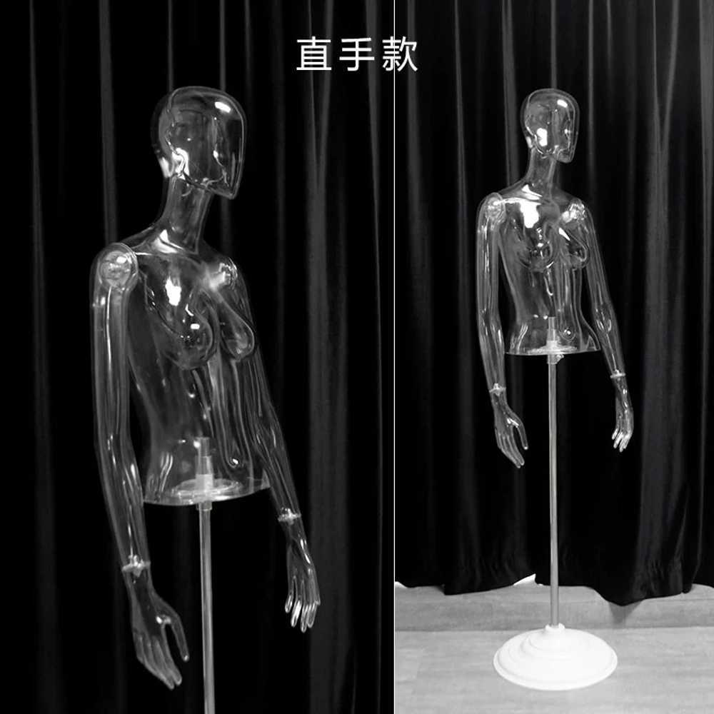 마네킹 투명 전신 속옷 상품 모델 촬영용 의류 매장 디피 A형/받침대포함 - 상세 이미지 4
