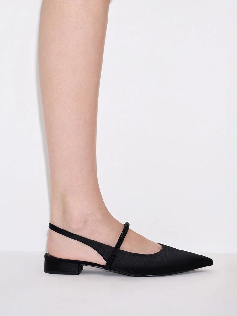 [찰스앤키스] 크리스탈스트랩 포인티드토 슬링백플랫_2Colors CK1-70900487 - 상세 이미지 4