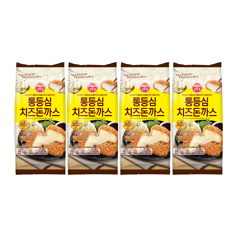 오뚜기 통등심 치즈돈까스 480g 4개 - 상품 이미지