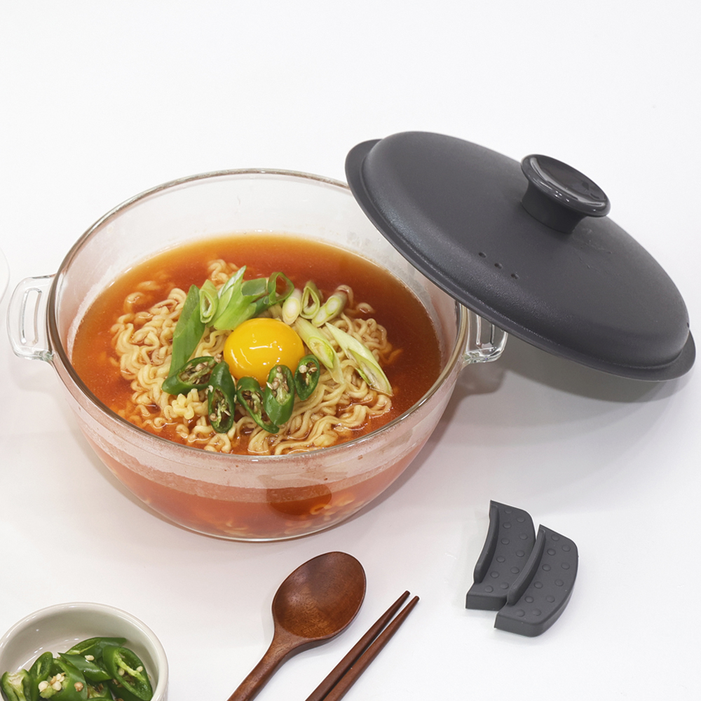 네오플램 전자레인지용기 1.6L 계란찜기 에어프라이어 유리캐서롤 이미지 3