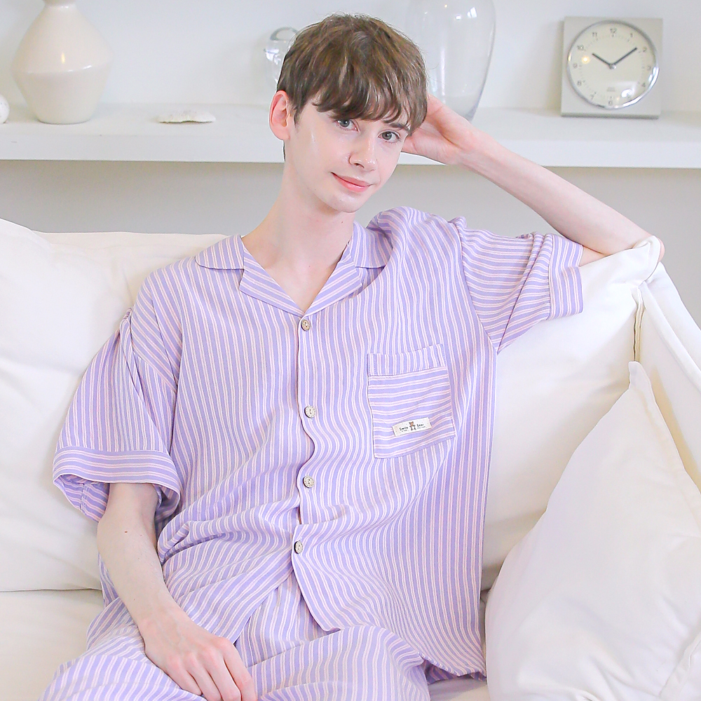 커플 잠옷 여성 남성 빅사이즈 신혼 홈웨어 후레쉬25S323-423 - 상세 이미지 3