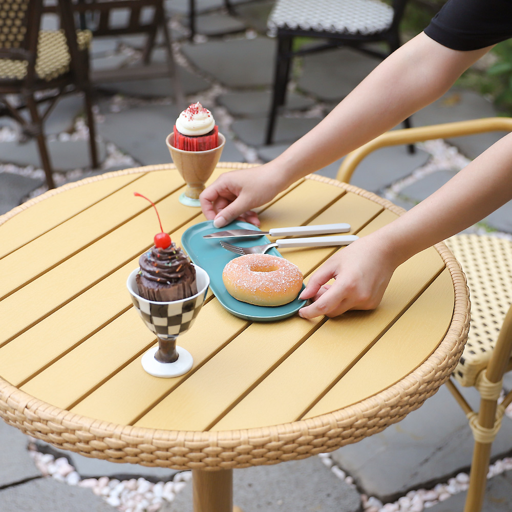 마르케 라탄 원형테이블 야외용 카페테라스 아웃도어가구