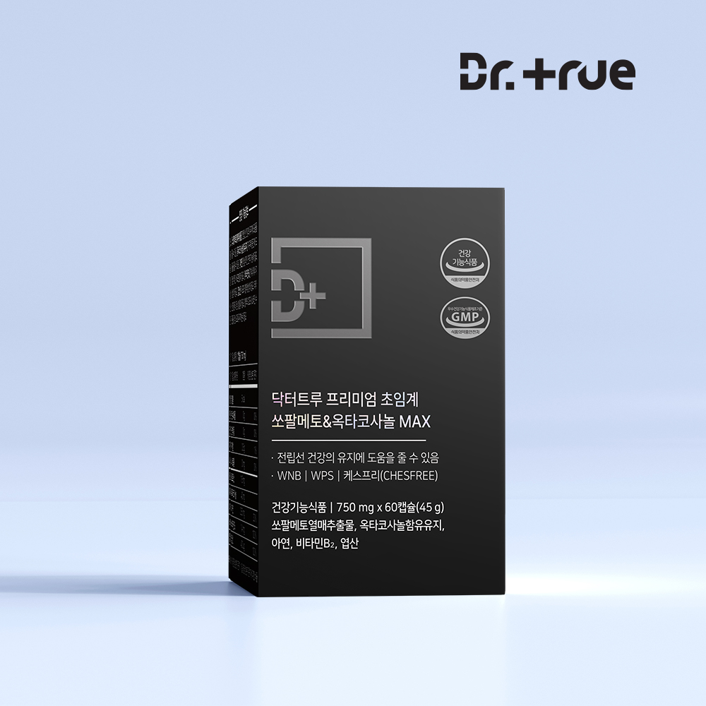 닥터트루 WPS WNB 초임계 쏘팔메토 옥타코사놀 전립선 남성 영양제 60캡슐, 1개