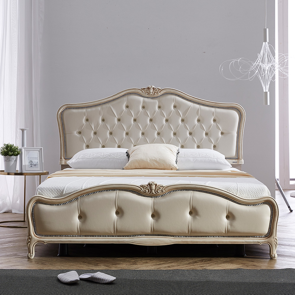 동서가구 밀라 빈티지 엔틱 퀸침대(양면) DF908156