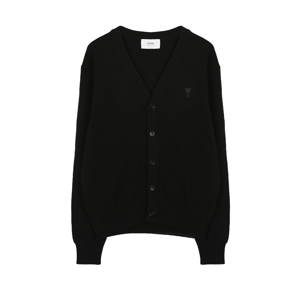 아미 하트 로고 캐시미어 가디건 HKC007 005 001 (2024 S/S) L - 상품 이미지