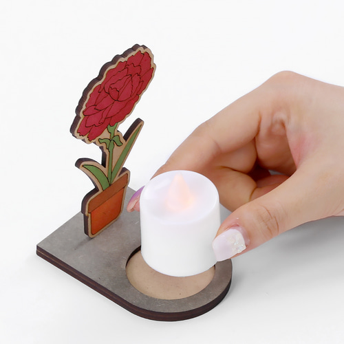 카네이션 화분 팬시우드 무드등 만들기 diy 가정의달 키트 패키지 - 상세 이미지 5