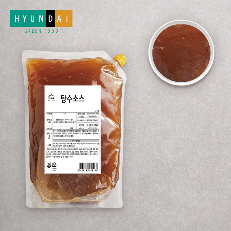 HCOOK 에이치쿡 냉장 탕수육 소스 2kg 식자재 대용량 업소용 현대그린푸드 - 메인 이미지