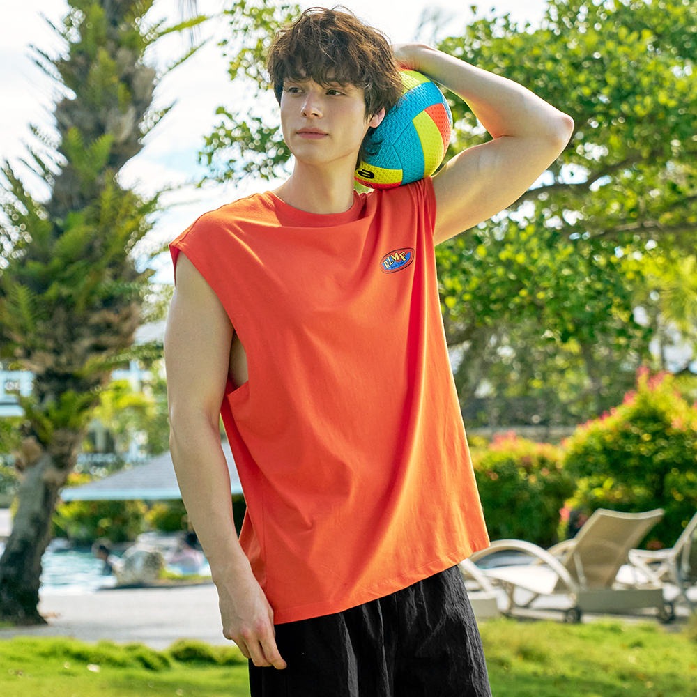 남자 비치클럽 민소매 래쉬가드 비치웨어 수영복 오버핏 빅사이즈