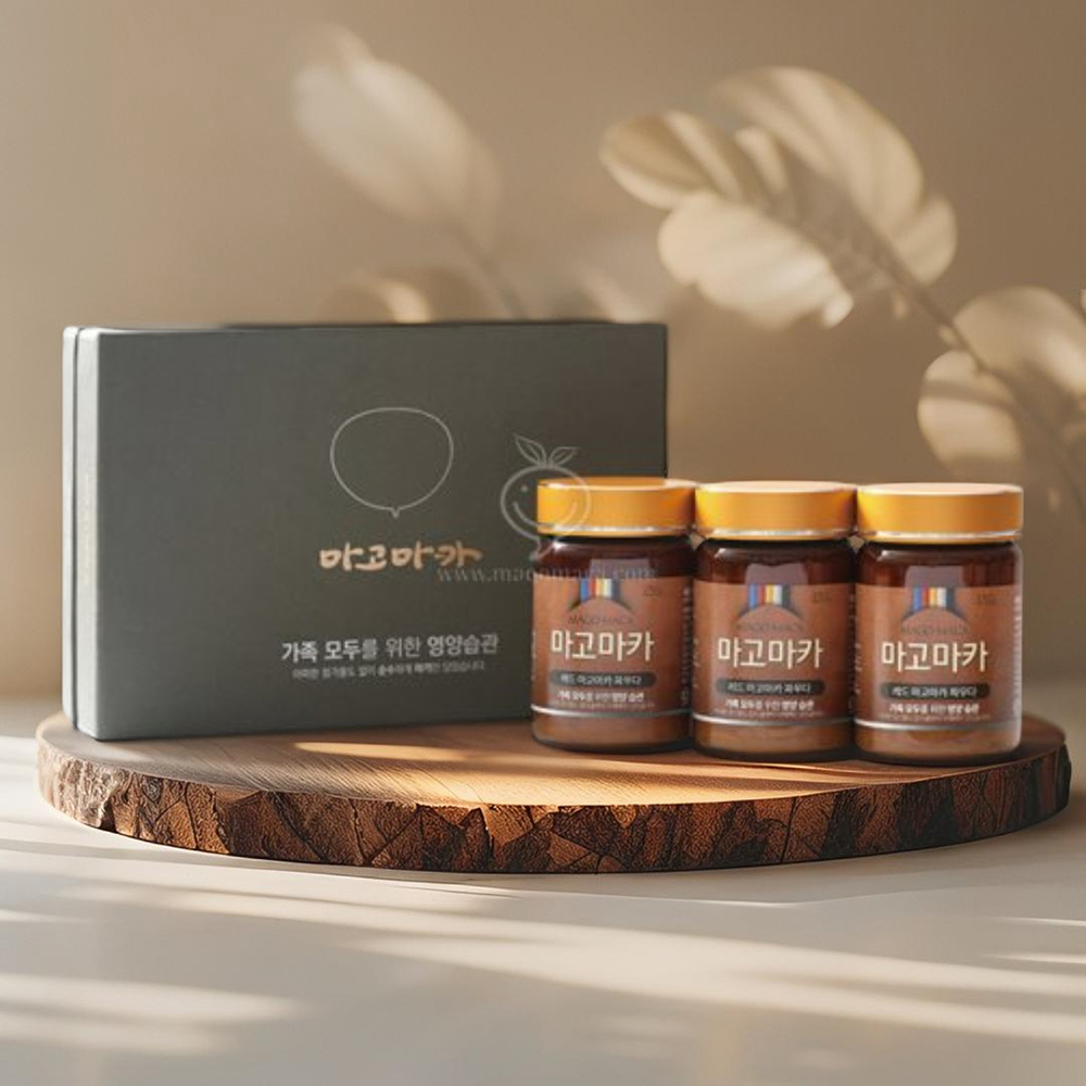 여성용 레드마카 가루 150g x 3병 선물세트 페루산 레드마카 100% 분말 파우더 - 메인 이미지