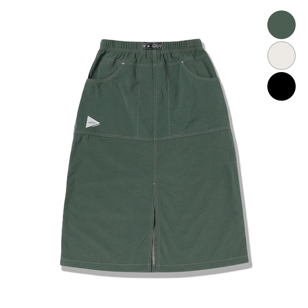 앤드원더 스커트 GRAMICCI x and wander nylon double knee skirt 25SS 뒷트임 5745152513 - 메인 이미지