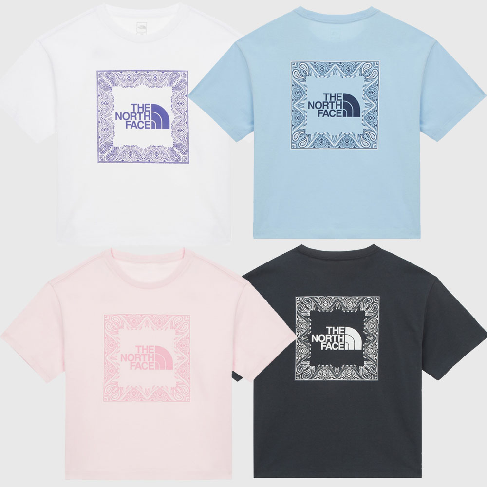 노스페이스 키즈 반팔티 아동 주니어 페이즐리 라운드 티셔츠 NT7UR12S