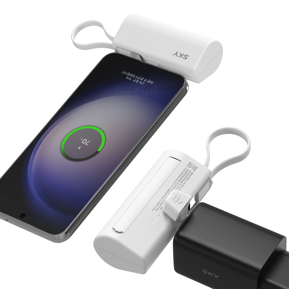 필 X12 Pro 20W C타입 빌트인 잔량표시 도킹형 보조배터리 5000mAh, 화이트 - 상세 이미지 4