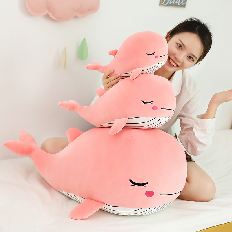고래인형 봉제인형 바디필로우 베개 바다 돌고래 대형 애착인형 모찌 동물 - 상세 이미지 5