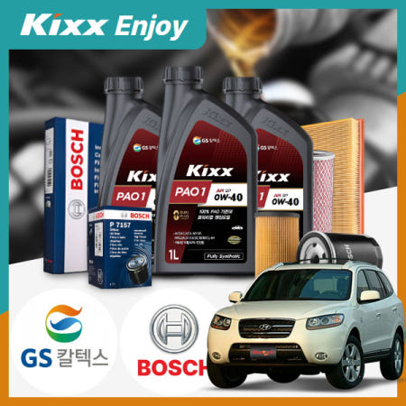 싼타페CM(05~09) 2.2(D엔진) 디젤 킥스 파오1 0W40 엔진오일세트 6Liter