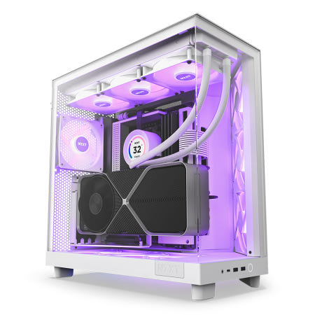 NZXT H6 Flow RGB 대원씨티에스 컴퓨터 PC 케이스 (화이트)