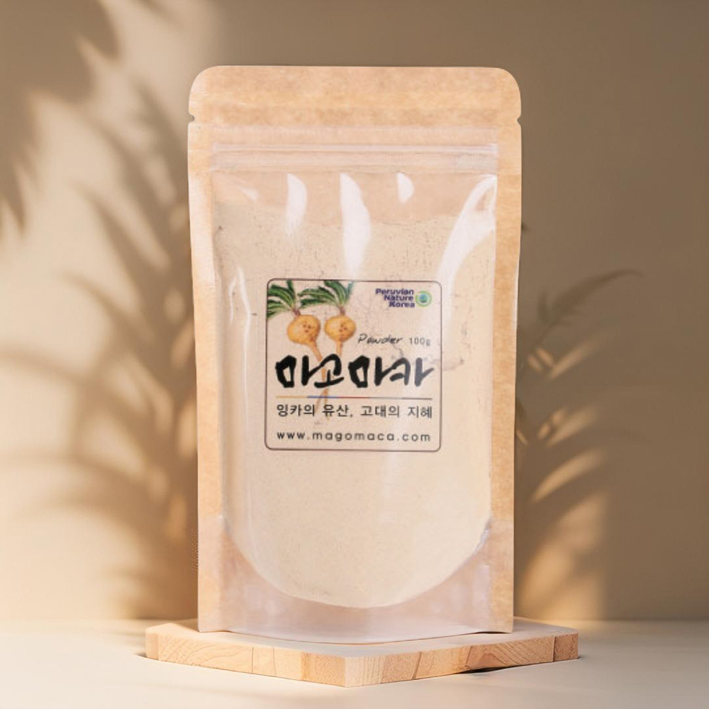 마고마카 파우더 100g 파우치 페루산 마카 분말 100% 가루 - 메인 이미지