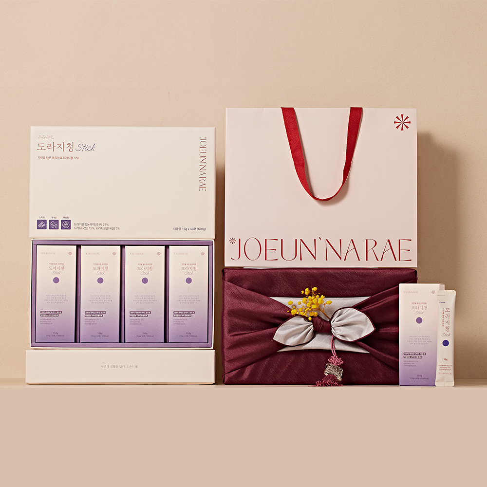 조은나래 국산 도라지청 스틱 약도라지청 600g(10포 X 4BOX) 40포, 1개 대표 이미지