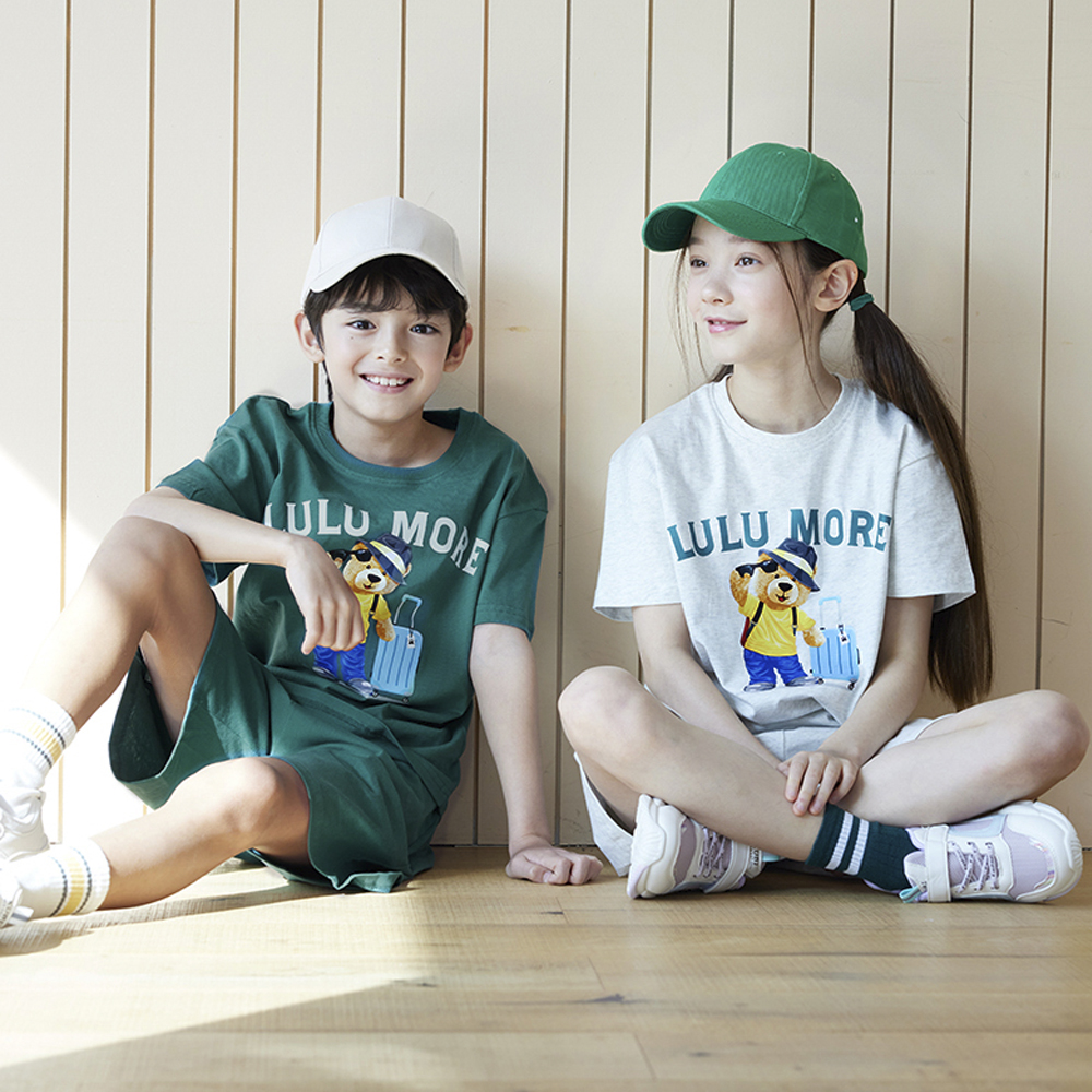 주니어 여아 상하복 초등 남아 여아옷 여름 아동 키즈상하복 데일리룩 세트 LU73여행곰돌이
