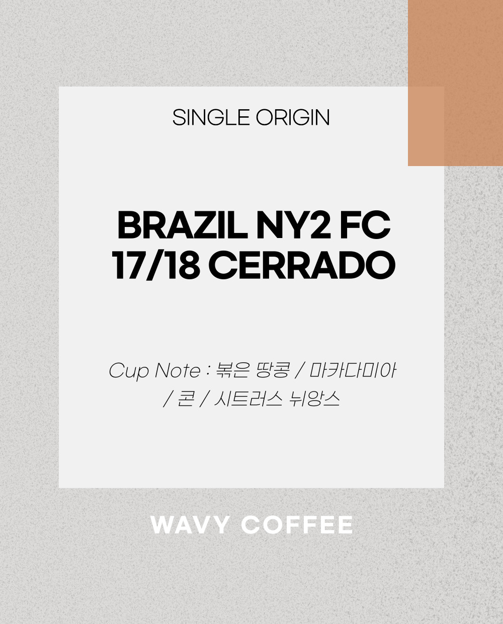 브라질 NY2 FC 17/18 세하도 원두커피 500g 당일로스팅 고소한 커피콩 - 메인 이미지