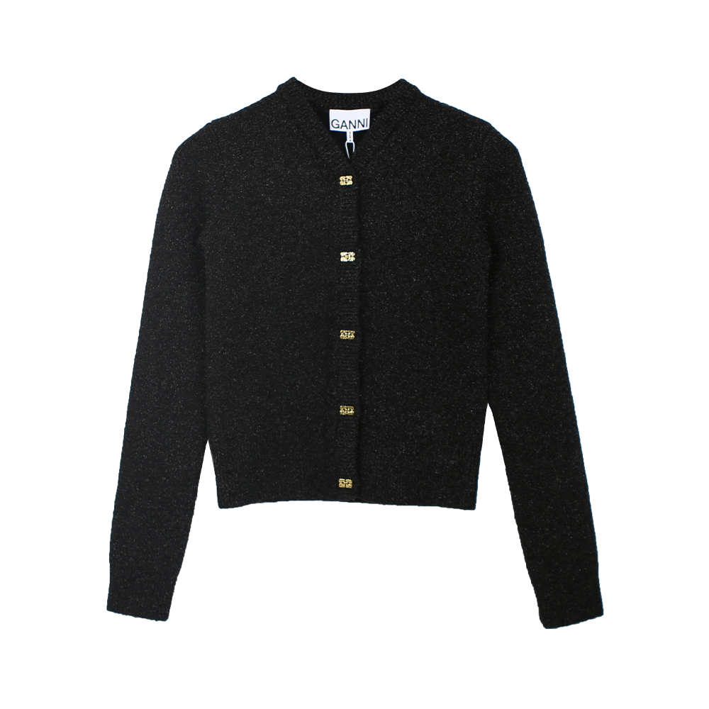 가니 메탈릭 스파클 블랙 가디건 K2304 099 (2024 F/W) XXS - 상품 이미지