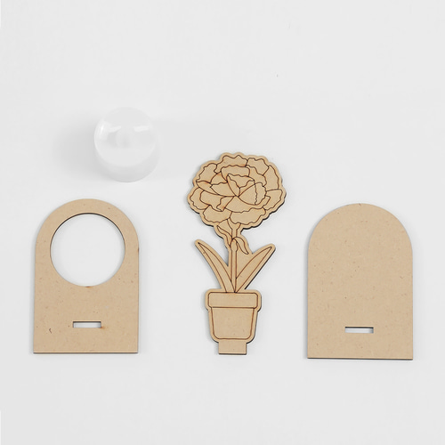 카네이션 화분 팬시우드 무드등 만들기 diy 가정의달 키트 패키지 - 상세 이미지 3