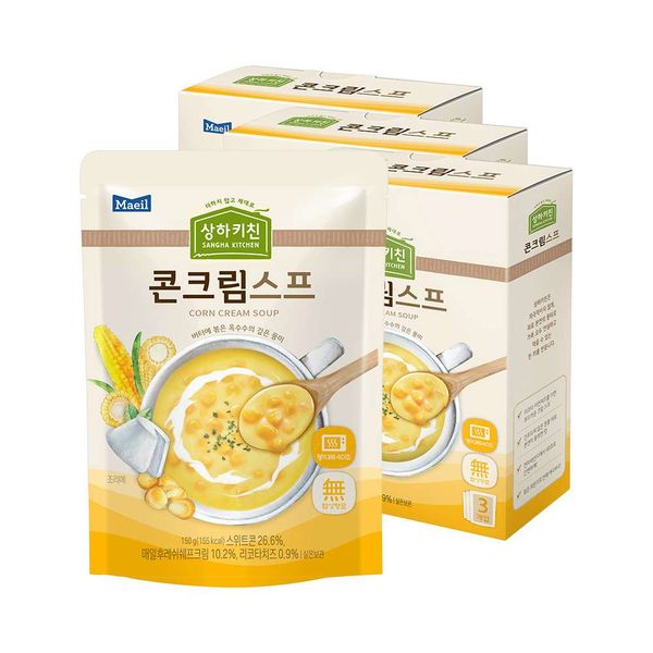 [매일유업]상하키친 콘크림스프 150g 3입 3박스(9봉) : 보리보리mall