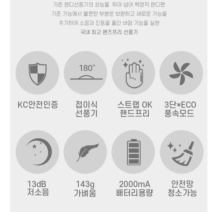 미니 차박 선풍기 캠핑용 선풍기 아이방 소형 작은 선풍기 - 상세 이미지 3