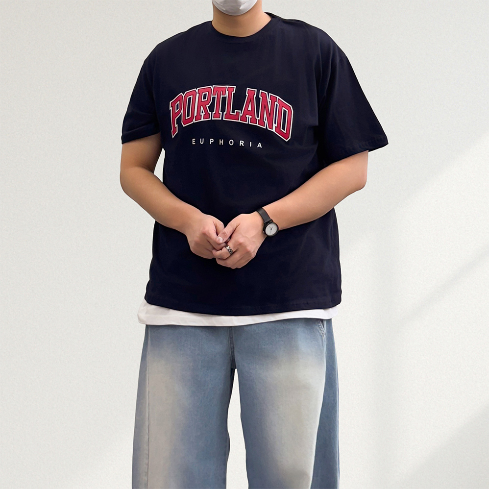 1+1 쿨티셔츠 남자흰티 남자레터링반팔티 - 상세 이미지 2