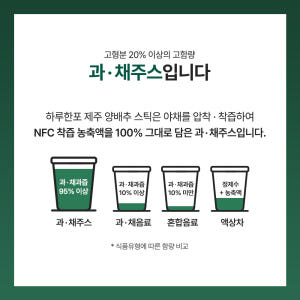 [5+1] 하루한포 제주 양배추 NFC 착즙 농축액 100% 스틱 양배추... 맛있게 먹은 솔직 후기 - 상품 이미지 3