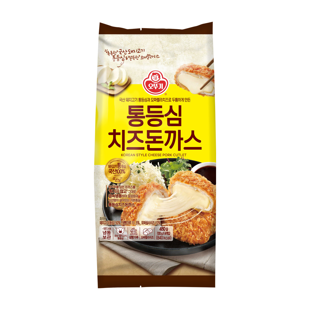 오뚜기 통등심 치즈돈까스 480g - 상품 이미지