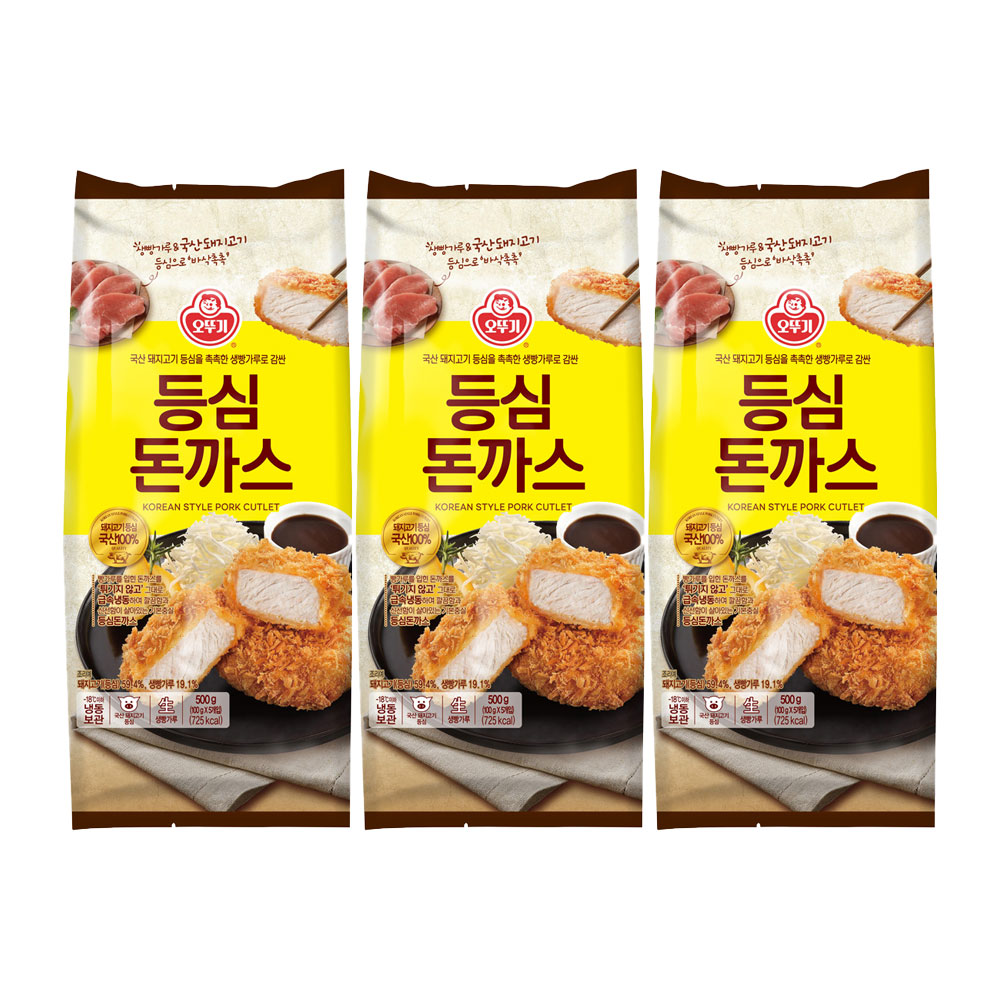 오뚜기 등심돈까스 500g 3개 - 상품 이미지