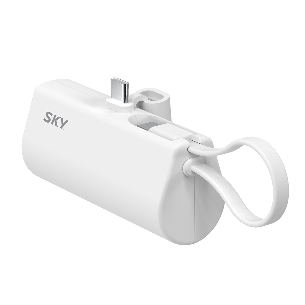 필 X12 Pro 20W C타입 빌트인 잔량표시 도킹형 보조배터리 5000mAh, 화이트