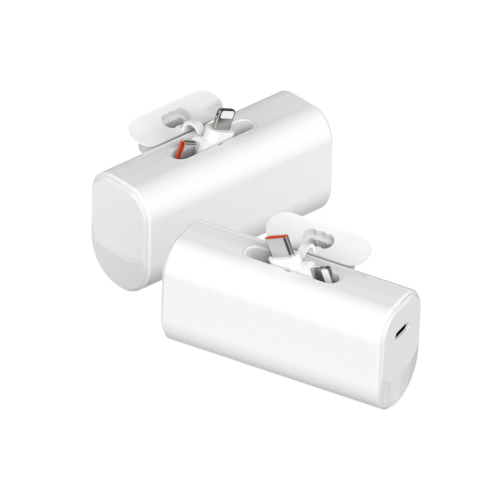 발란드 8핀 C타입 회전 2in1 도킹형 PD20W 고속 보조배터리 5000mAh - 상품 이미지