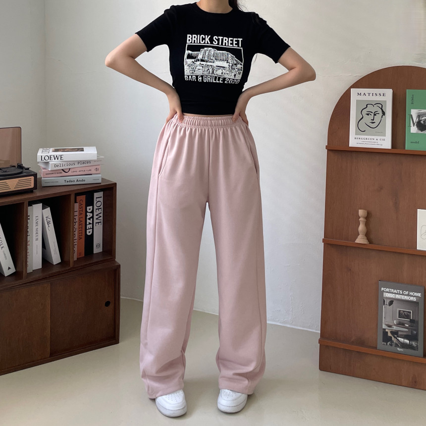[국내생산/스트링] 사이드 절개 라인 와이드 조거 벌룬핏 히든 밴딩 트레이닝 팬츠 츄리닝 상세 이미지 89