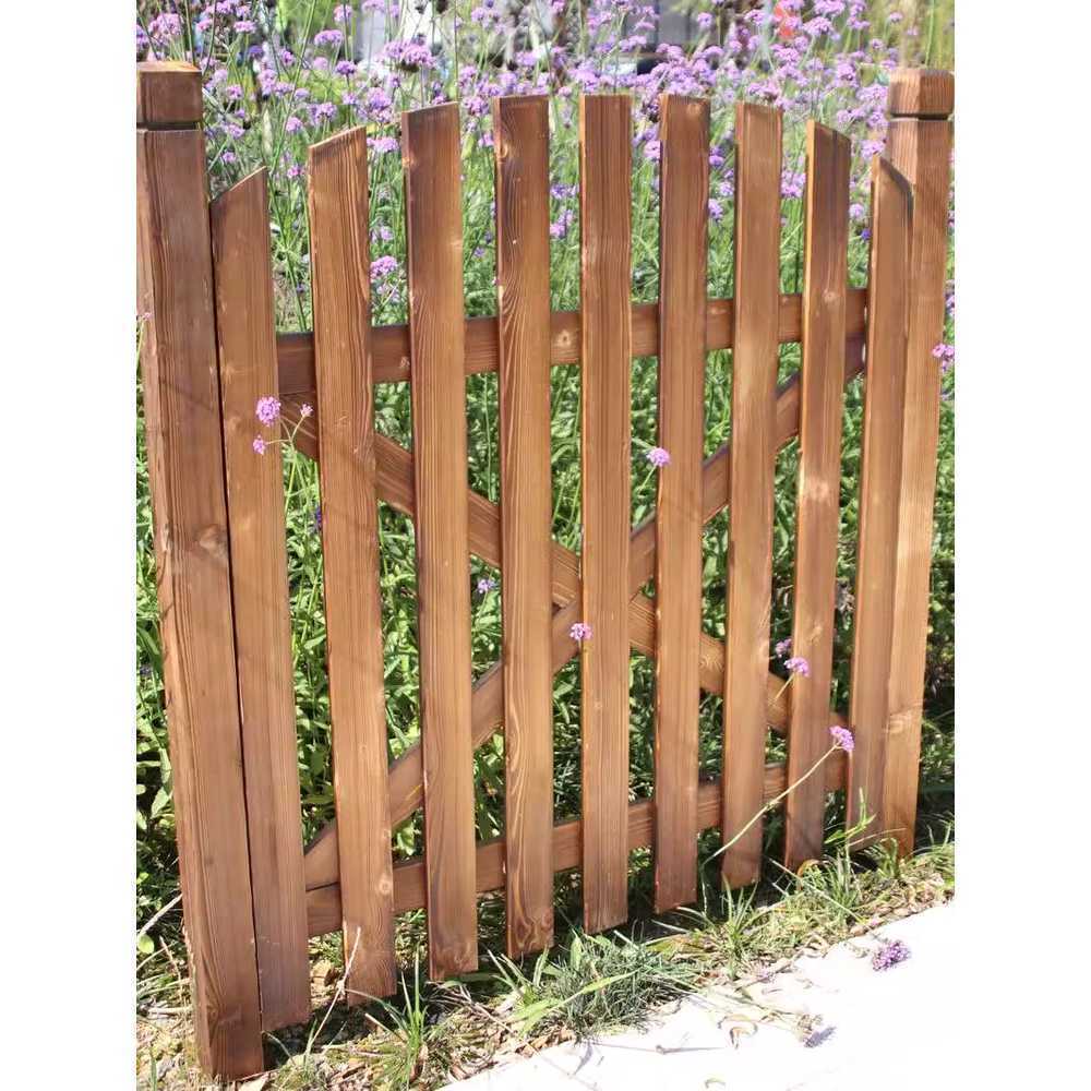 원목 대문 펜스 울타리 현관 나무문 시골집 전원 주택 90cm 말뚝형 - 상품 이미지