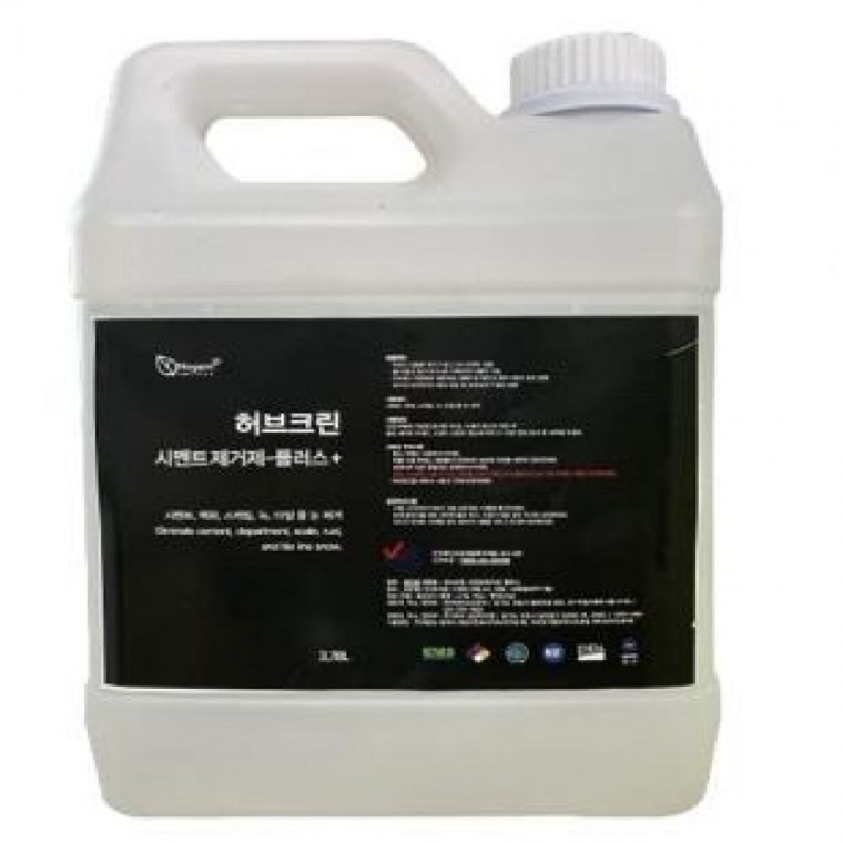3.78L 허브크린 타일 타일 시멘트 시멘트제거제-플러스 세정제 백 : Yj